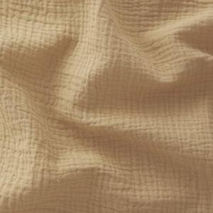 Tissu Double Gaze Uni 100% Coton Gaufré - LIN- vendu au mètre ou au 1/2 mètre