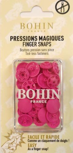 BOUTONS PRESSIONS MAGIQUES SANS PINCE - Fuchsia13mm