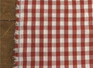 Tissu Vichy 100% Coton - ROUGE ARGILE- au mètre 