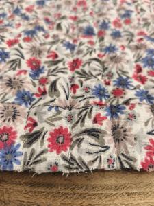 TISSU 100% COTON double gaze matelassé- Bi face