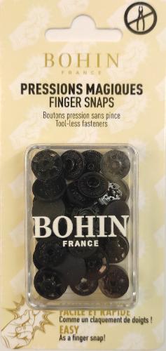 BOUTONS PRESSIONS MAGIQUES SANS PINCE - Noir 13mm