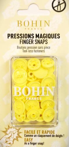 BOUTONS PRESSIONS MAGIQUES SANS PINCE - Jaune 13mm