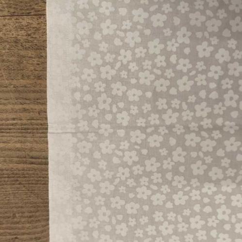 Tissu Faux uni imprimé petites fleurs - 100% Coton -  au mètre